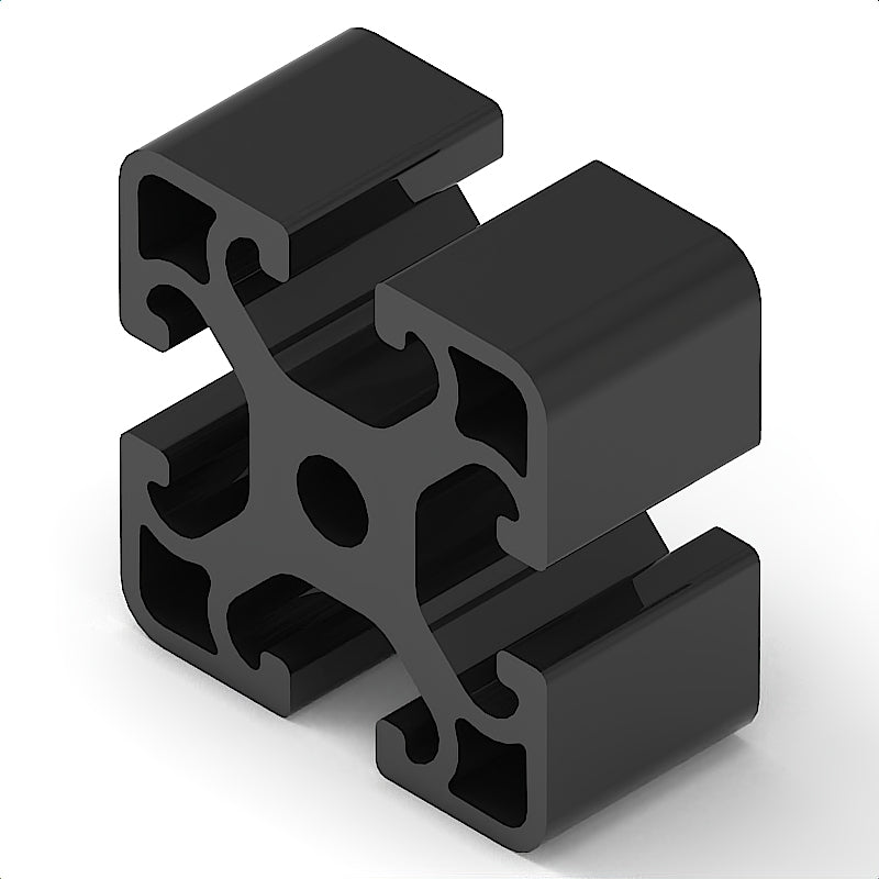 Profil 8 40x40 D6.8, leicht schwarz