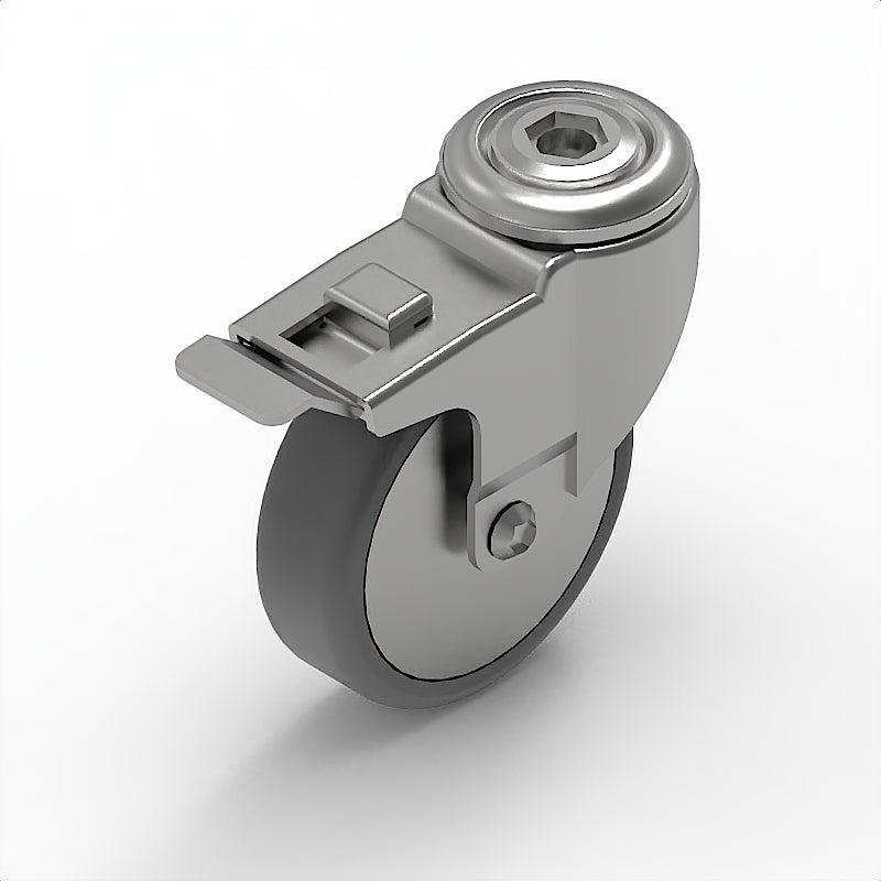 Lenkrolle D75, Verzinkt,  antistatisch, mit Doppelfeststeller