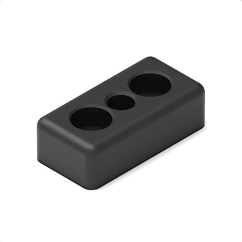 Transport- und Fussplatte 5 40x20 M8, GD-Zn, schwarz