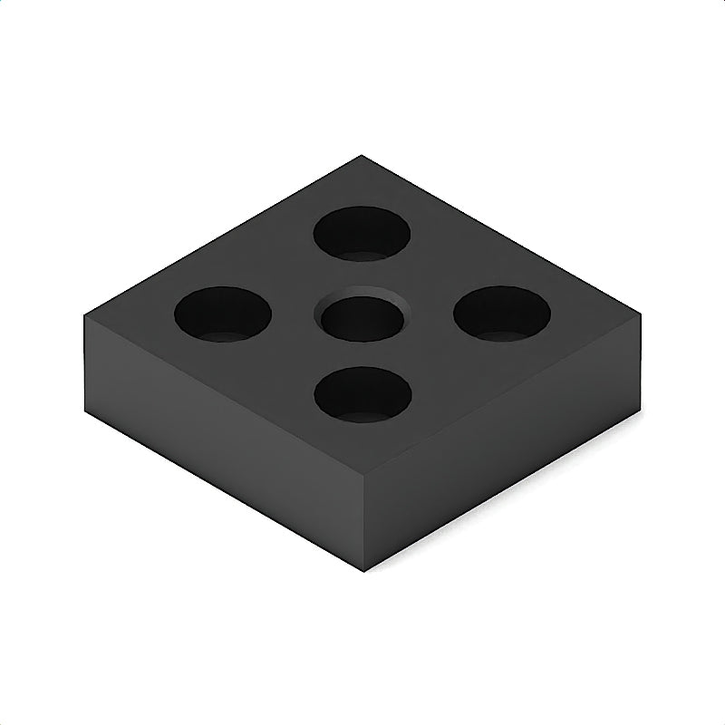 Transport- und Fussplatte 5 40x40 M10, GD-Zn, schwarz