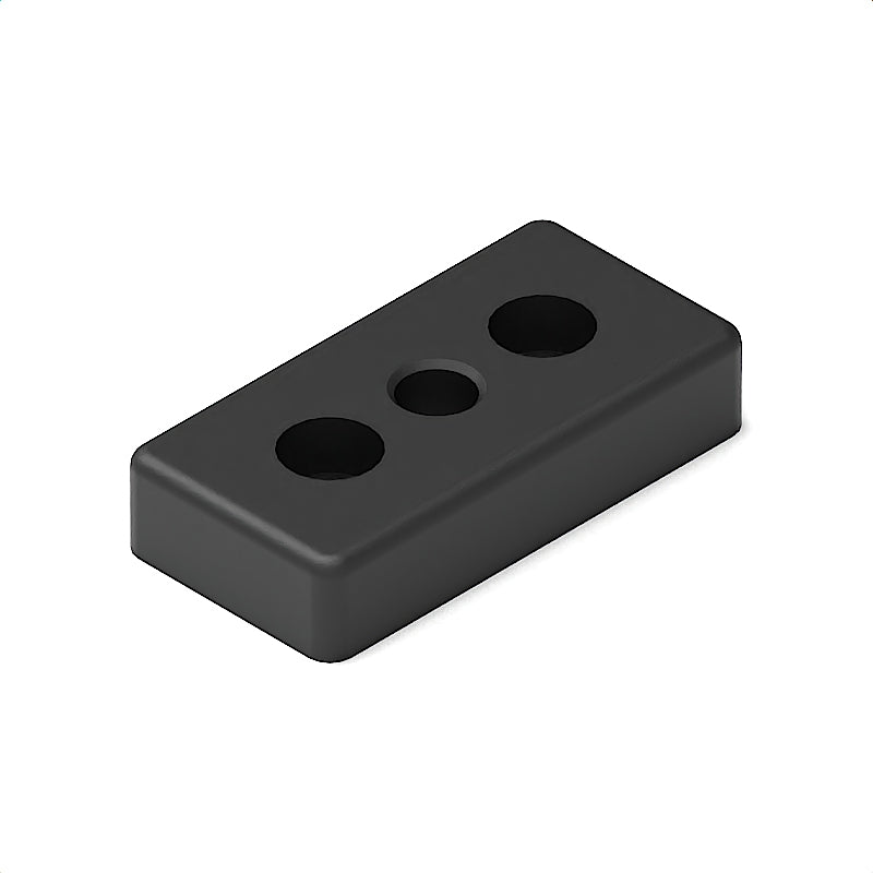 Transport- und Fussplatte 6 60x30 M10, GD-Zn, schwarz