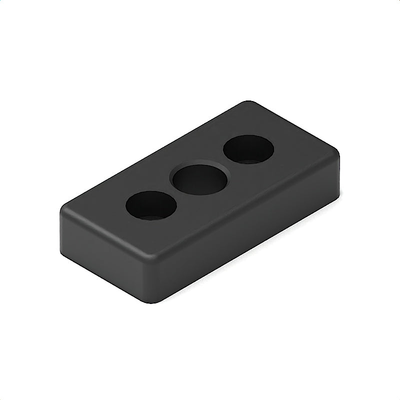 Transport- und Fussplatte 6 60x30 M12, GD-Zn, schwarz