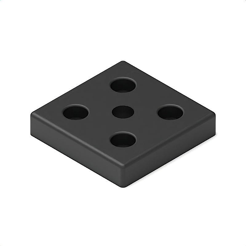 Transport- und Fussplatte 6 60x60 M12, GD-Zn, schwarz