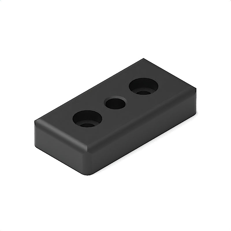 Transport- und Fussplatte 8 80x40 M10, GD-Zn, schwarz