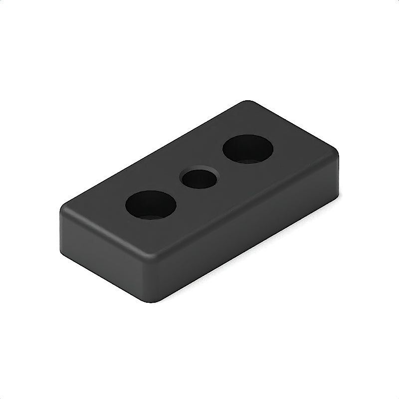 Transport- und Fussplatte 8 80x40 M12, GD-Zn, schwarz