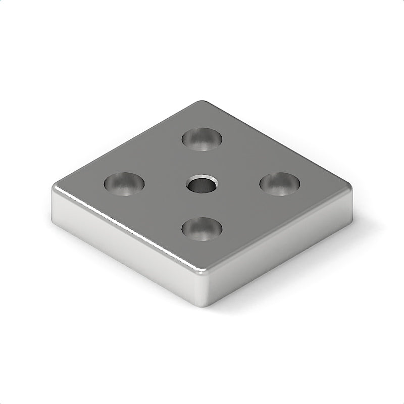 Transport- und Fussplatte 8 80x80 M12, Al