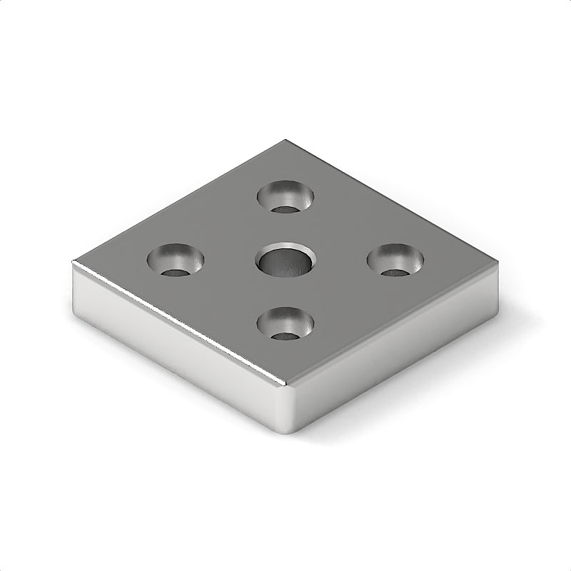 Transport- und Fussplatte 8 80x80 M16, Al