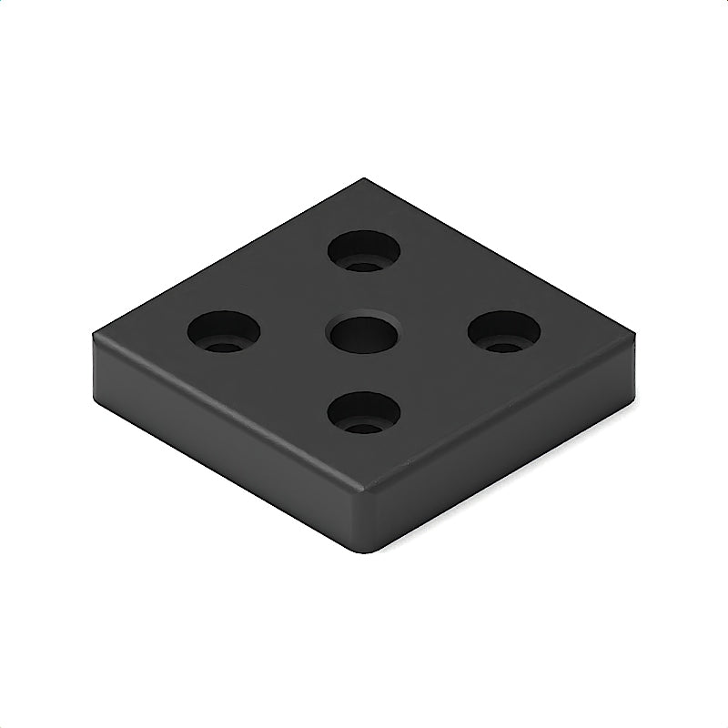 Transport- und Fussplatte 8 80x80 M16, GD-Zn, schwarz