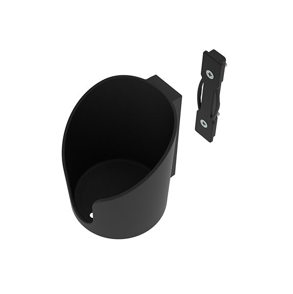 Getränkehalter schwarz, geschlossen mit Entwässerungsloch 6 mm